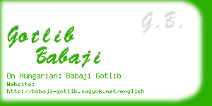 gotlib babaji business card
